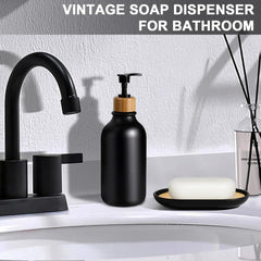Black Bathroom Accessories Set 5 Pcs, Matte Black Bathroom Décor