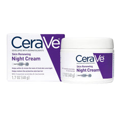 CeraVe Skin Renewing Night Cream, Niacinamide, Peptide Complex, and Hyaluronic Acid Moisturizer for Face