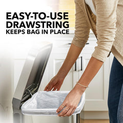 Glad Tall Kitchen Drawstring Trash Bags - Odor shield 13 Gallon White Trash Bag, 110 Count