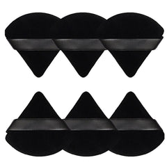 PIMOYS 6 Pcs Powder Puff Face Soft Triangle Makeup Puff Velour Makeup Sponge Beauty Blender