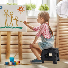 ACSTEP Folding Step Stool Holds Up to 300 lb Plastic Foldable Step Stools for Kids Non-Slip Surface with Carry Handle Stool