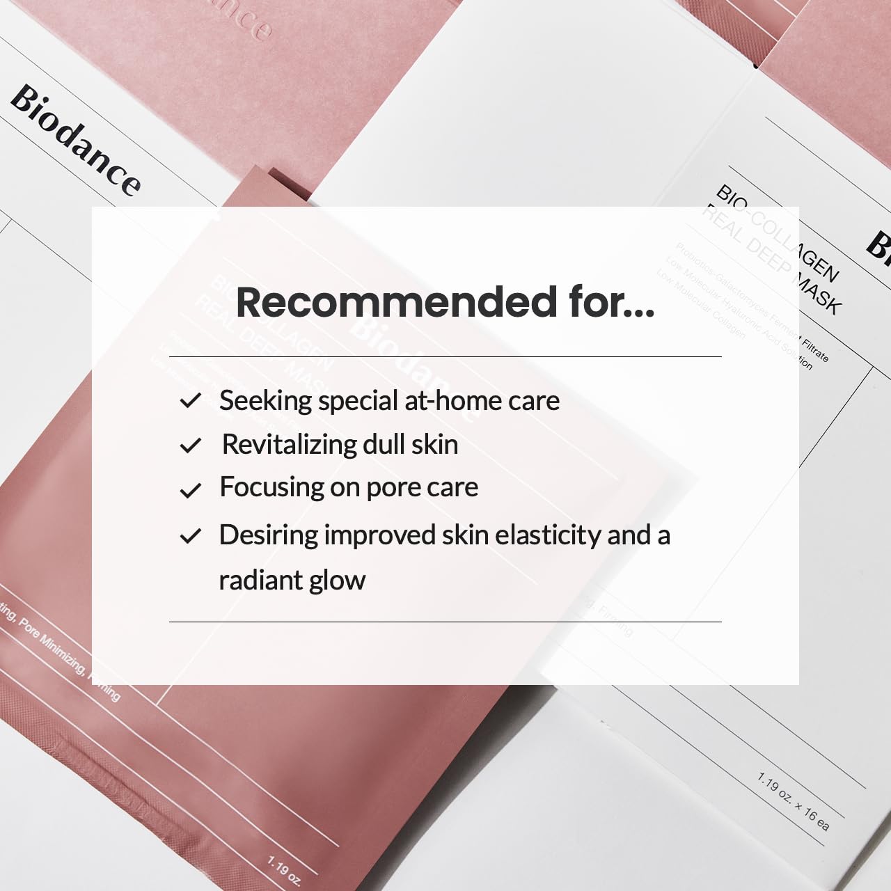 BIODANCE Bio-Collagen Real Deep Mask, Hydrating Overnight Hydrogel Mask, 34g x4ea