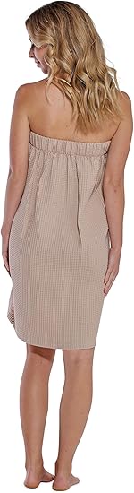 Turquaz Lightweight Knee Length Waffle Robes For Women Spa Bath Waffle