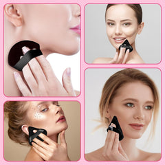 PIMOYS 6 Pcs Powder Puff Face Soft Triangle Makeup Puff Velour Makeup Sponge Beauty Blender