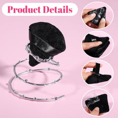 PIMOYS 6 Pcs Powder Puff Face Soft Triangle Makeup Puff Velour Makeup Sponge Beauty Blender