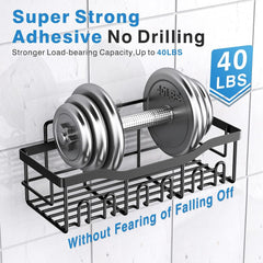 Adhesive Shower Caddy, 5 Pack Rustproof Stainless Steel Bath Organizers With Large Capacity, for Bathroom